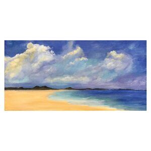 "Coastal Sky" Oil painting Signed by Artist 10x20 inches Original on Canvas